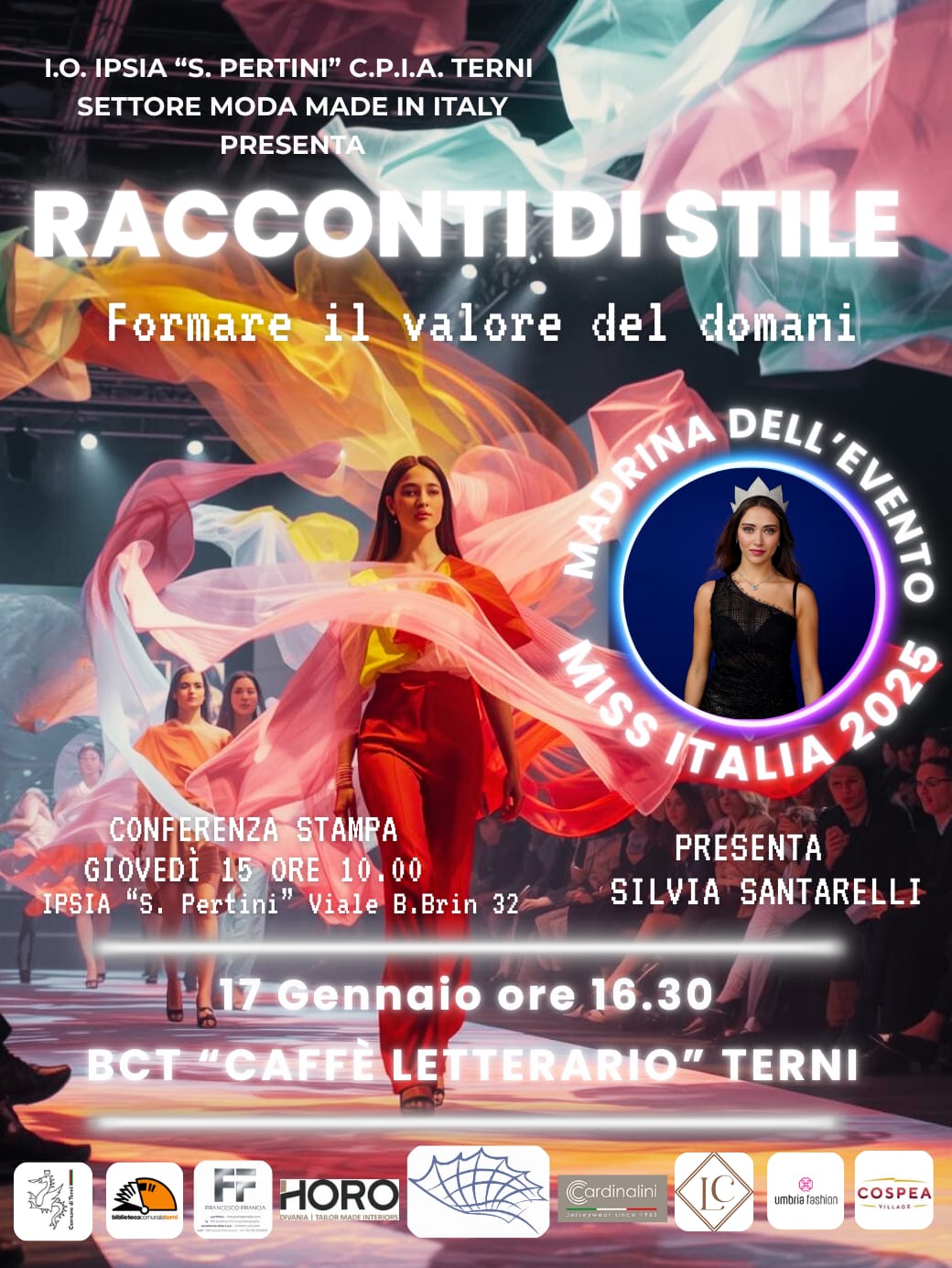 immagine notizia (ptn) Scuola, all’Ipsia “Pertini” l’evento “Racconti di stile” con madrina Katia Buchicchio, Miss Italia 2025; domani la conferenza stampa, presente la Consigliera di parità della Provincia Sbaraglini